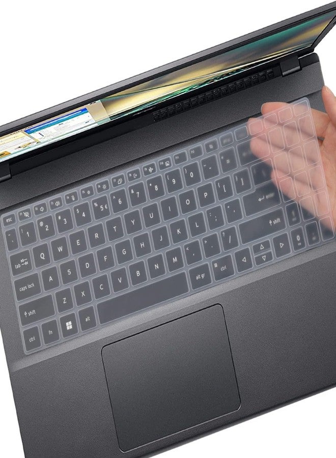 RAYA Silicone Keyboard Cover for Acer Nitro V 15 (ANV15-41 / ANV15-51 / ANV15-52) Acer Aspire 5 (A515-57G / A515-58GM) Acer Nitro Lite 16 (NL16-71G) Gaming Laptops (Silicone Clear) - Image 1